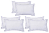 Kuber Industries Lining Design Cotton Pillow Cover- 18x28 Inch, Set of 6 (White)-HS43KUBMART26782